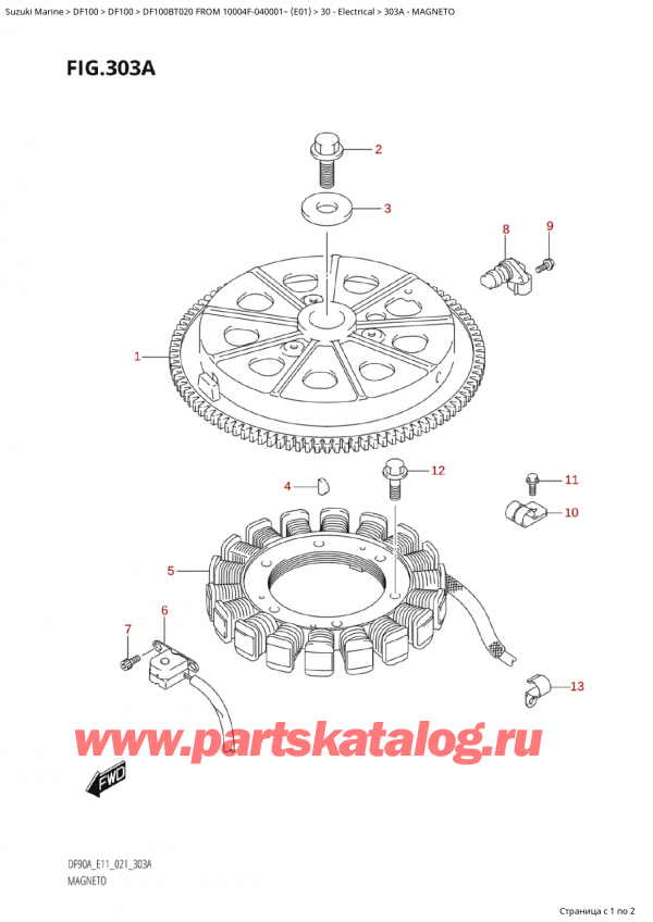 ,   , Suzuki DF100B TL/TX FROM 10004F-040001~ (E01)  2020 ,  - Magneto