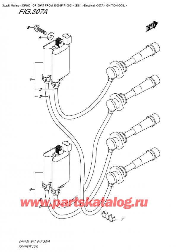  ,    , SUZUKI DF100A TL FROM 10003F-710001~ (E11),  