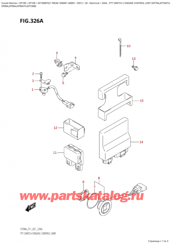  ,    , SUZUKI DF100B TL/TX FROM 10004F-140001~ (E01)  2021 , Ptt  Switch  /  Engine  Control  Unit (Df70A,Df70Ath,