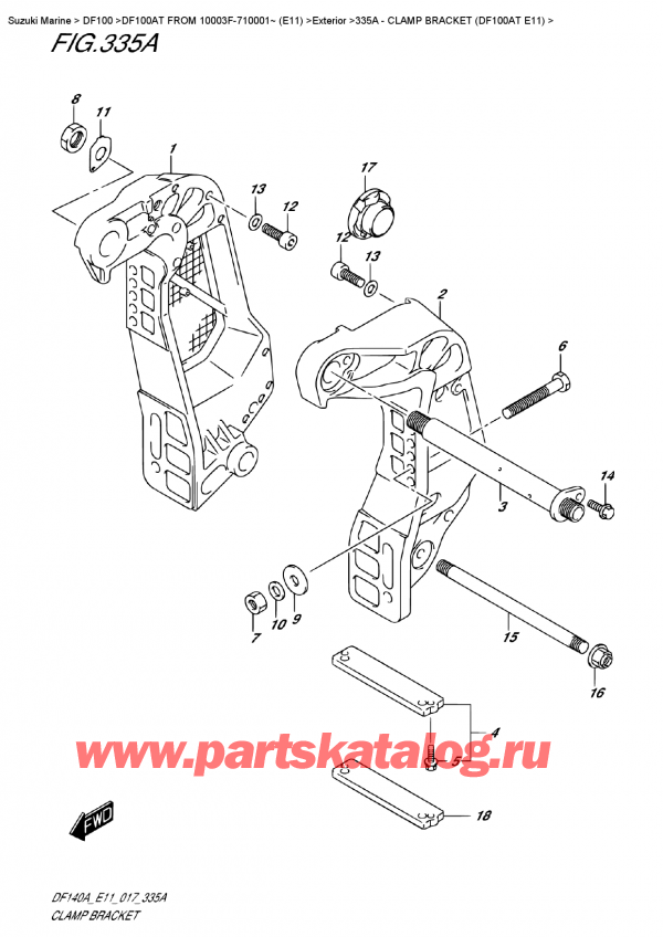  ,   , Suzuki DF100A TL FROM 10003F-710001~ (E11),   (Df100At E11)