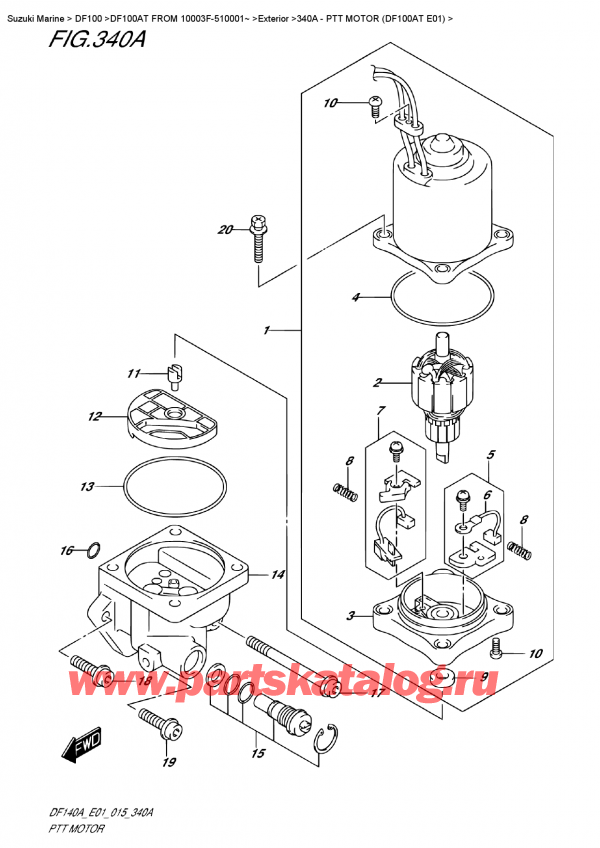   ,   , Suzuki DF100A TL FROM 10003F-510001~ (E01)  2015 ,   (Df100At E01) - Ptt  Motor  (Df100At  E01)