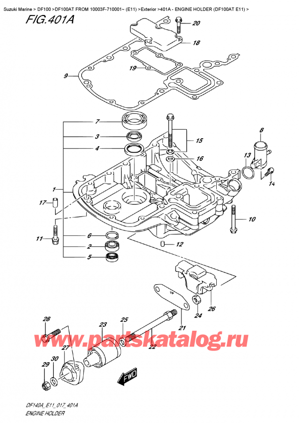  ,   , Suzuki DF100A TL FROM 10003F-710001~ (E11)  2017 ,   (Df100At E11)