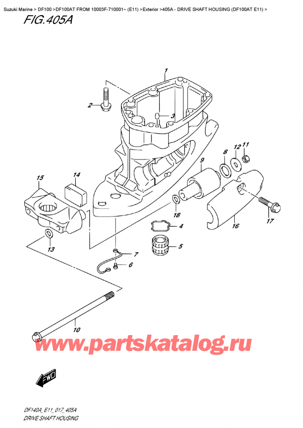  ,   , Suzuki DF100A TL FROM 10003F-710001~ (E11),    (Df100At E11) / Drive  Shaft Housing  (Df100At  E11)