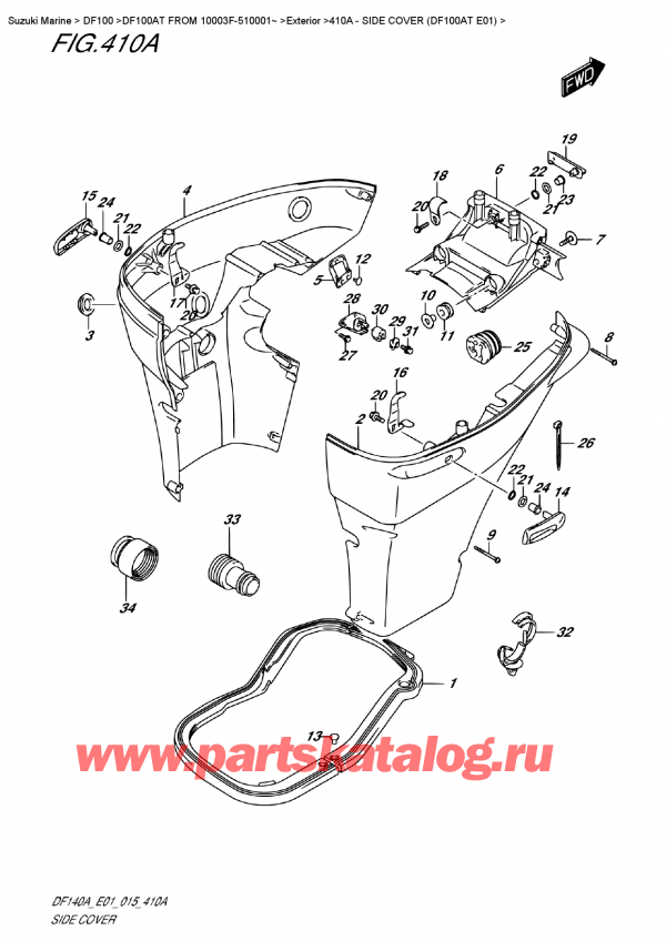   ,   ,  DF100A TL FROM 10003F-510001~ (E01), Side  Cover  (Df100At  E01) /   (Df100At E01)