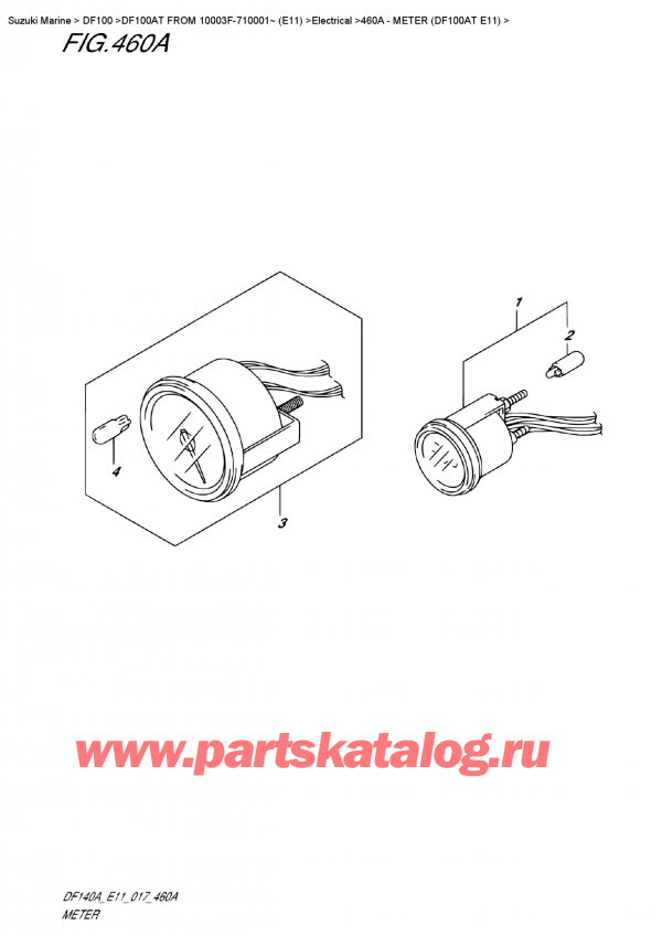 ,   , Suzuki DF100A TL FROM 10003F-710001~ (E11), Meter (Df100At  E11)