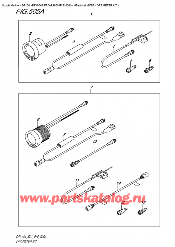  ,   , Suzuki DF100A TL FROM 10003F-510001~ (E01), :  Kit