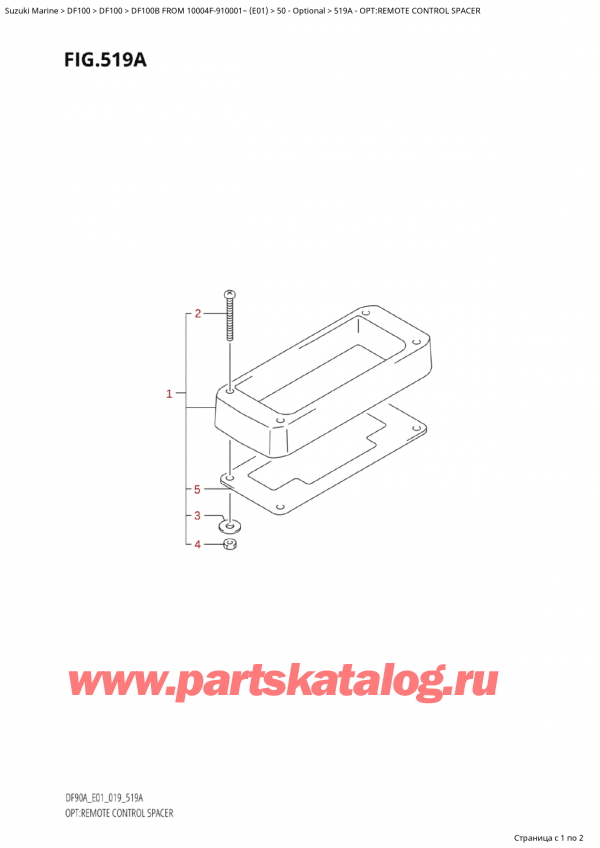  ,   , Suzuki Suzuki DF100B TL / TX FROM 10004F-910001~  (E01 019), :   