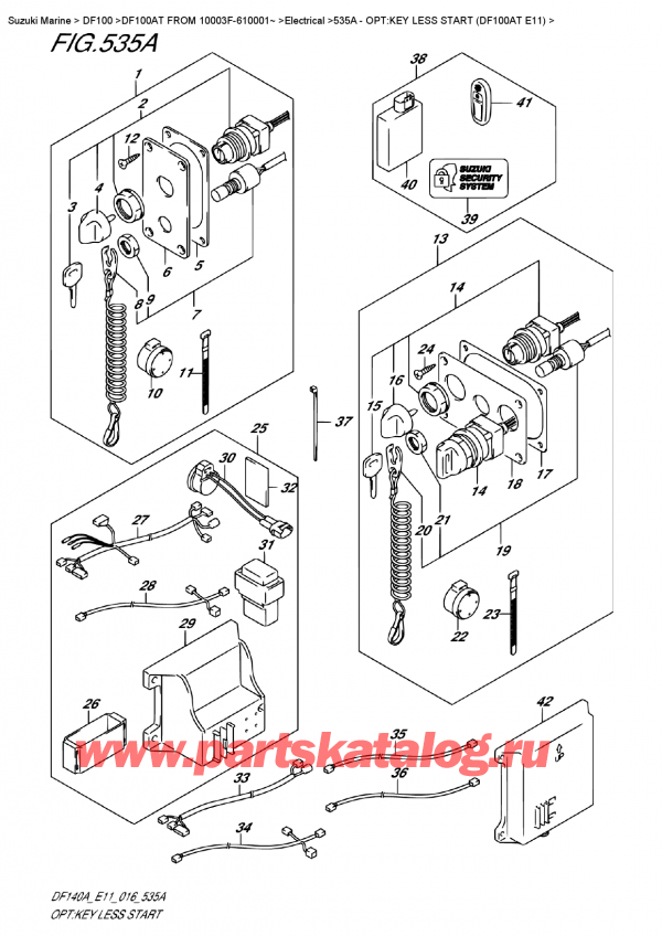  ,    , Suzuki DF100AT   FROM 10003F-610001~ , Opt:key  Less Start  (Df100At  E11)