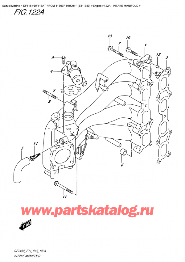  ,  , Suzuki DF115A TL / TX FROM 11503F-910001~ (E11)  2019 ,   / Intake Manifold