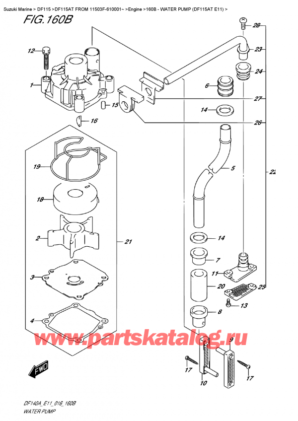   ,    , Suzuki DF115AT L/X FROM 11503F-610001~ (E11),   (Df115At E11)