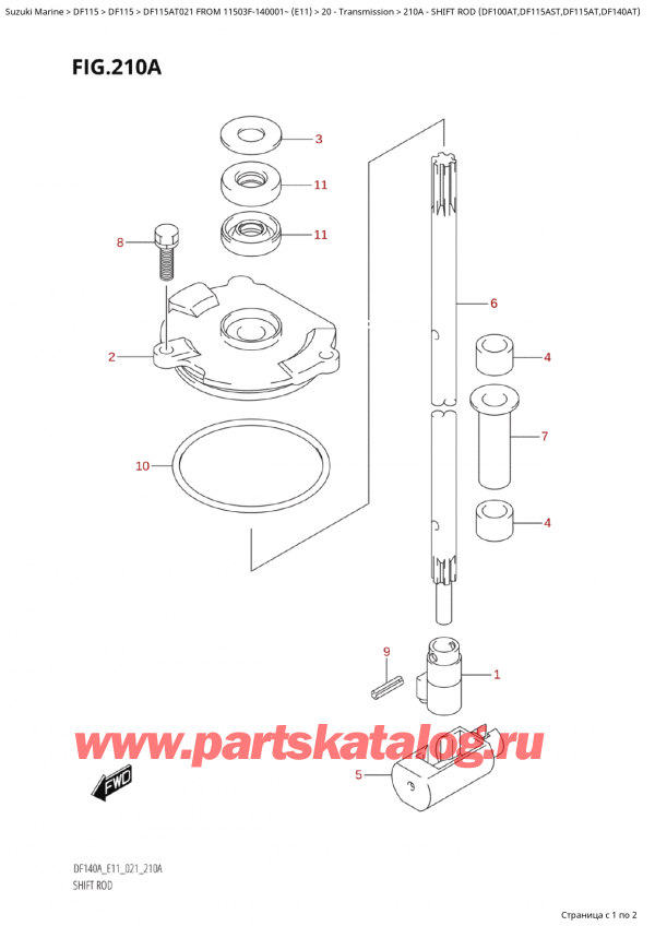 ,   , Suzuki Suzuki DF115A TL / TX FROM 11503F-140001~  (E01 021),   (Df100At, Df115Ast, Df115At, Df140At)