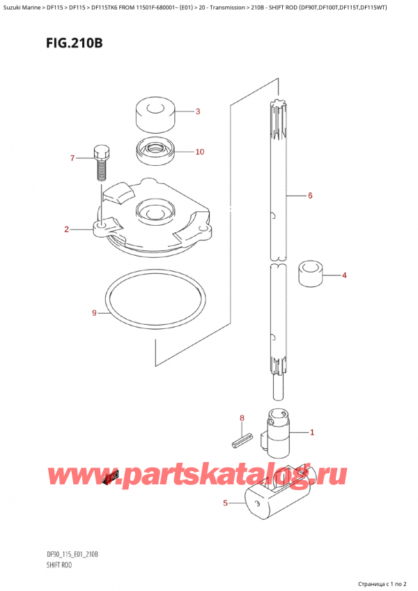  ,   , Suzuki Suzuki DF115TK6 L / X FROM 11501F-680001~ (E01) - 2006,   (Df90T, Df100T, Df115T, Df115Wt)