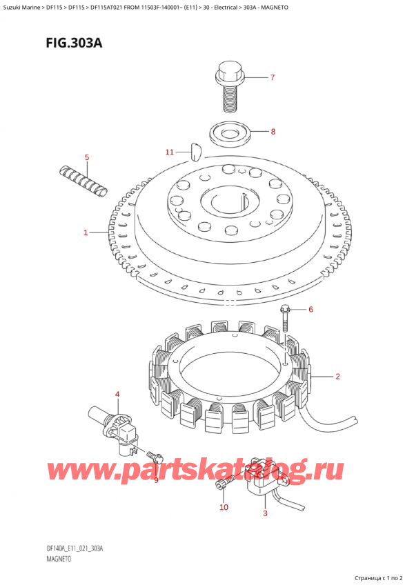 ,    ,  Suzuki DF115A TL / TX FROM 11503F-140001~  (E01 021), Magneto / 