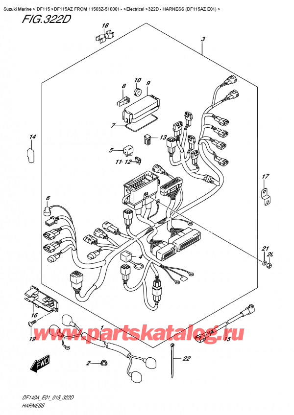  ,   , Suzuki DF115A ZL / ZX FROM 11503Z-510001~    , Harness  (Df115Az  E01)