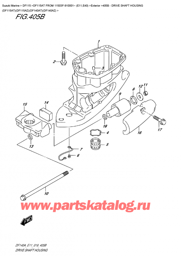 ,   , Suzuki DF115A TL / TX FROM 11503F-910001~ (E11),    (Df115At) (Df115Az) (Df140At) (Df140Az)