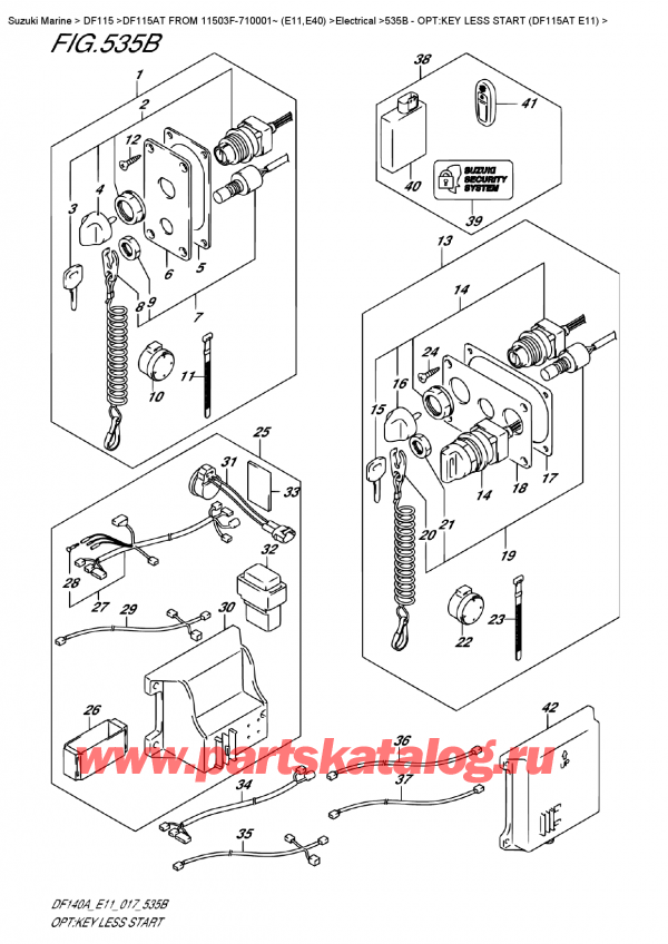  ,    , Suzuki DF115A TL / TX FROM 11503F-710001~ (E11)  2017 , :  Less Start (Df115At E11)