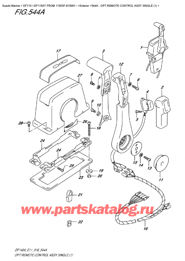   ,   , SUZUKI DF115AT L/X FROM 11503F-610001~ (E11),    ,  (1)