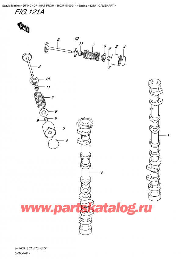   ,   , SUZUKI Suzuki DF140A TL / TX FROM 14003F-510001~ , Camshaft