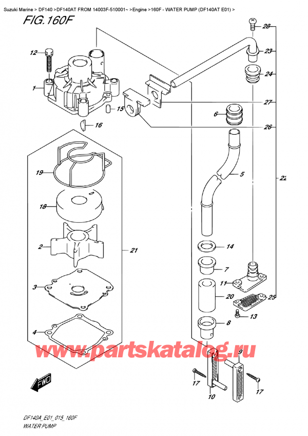  ,    , Suzuki Suzuki DF140A TL / TX FROM 14003F-510001~ ,   (Df140At E01)