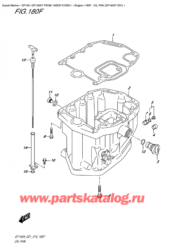  ,   , Suzuki Suzuki DF140A TL / TX FROM 14003F-510001~   2015 ,   (Df140At E01)