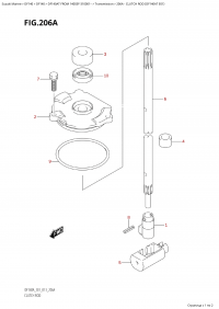 206A - Clutch Rod (Df140At E01) (206A -   (Df140At E01))