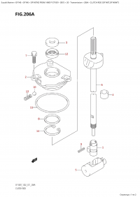 206A - Clutch Rod (Df140T,Df140Wt) (206A -   (Df140T, Df140Wt))