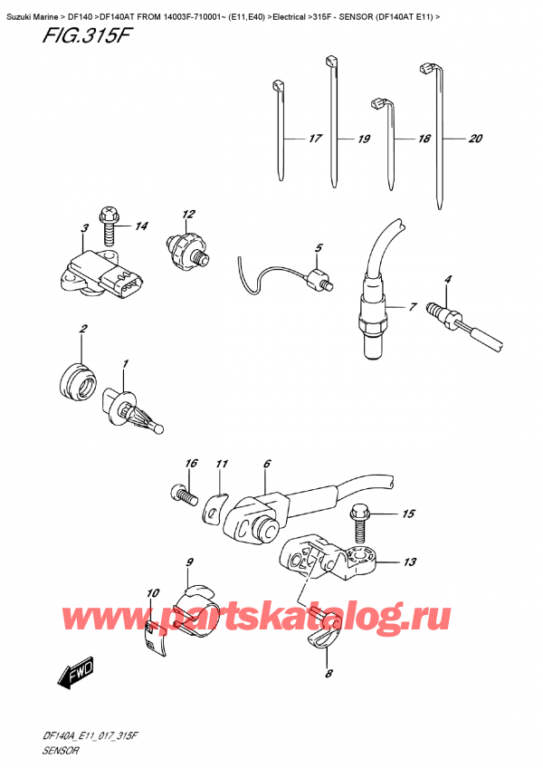  ,   , Suzuki DF140A TL/TX FROM 14003F-710001~ (E11),  (Df140At E11)