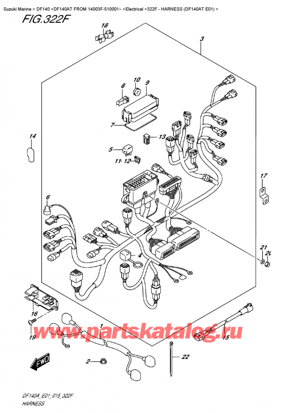  ,  , Suzuki Suzuki DF140A TL / TX FROM 14003F-510001~ ,   (Df140At E01) - Harness  (Df140At  E01)