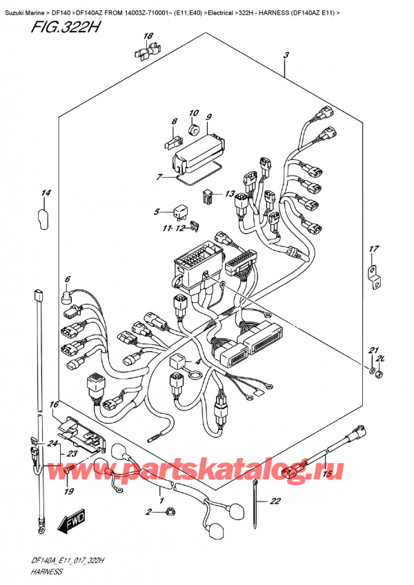  ,   , SUZUKI DF140A ZL / ZX FROM 14003Z-710001~ (E11), Harness  (Df140Az  E11)