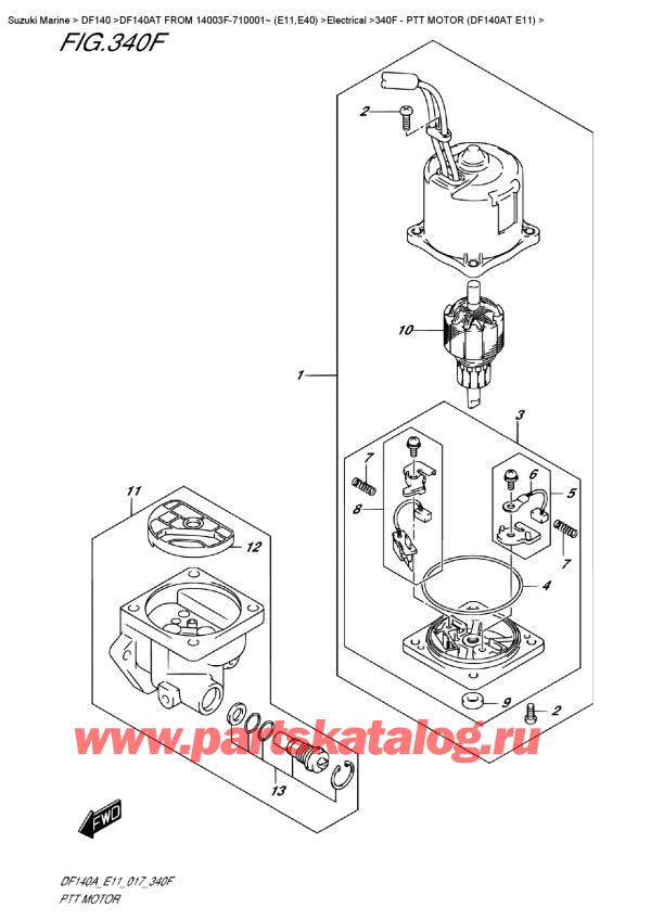  ,   , Suzuki DF140A TL/TX FROM 14003F-710001~ (E11)  2017 ,   (Df140At E11)