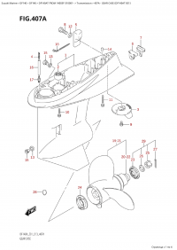 407A - Gear Case (Df140At E01) (407A -    (Df140At E01))