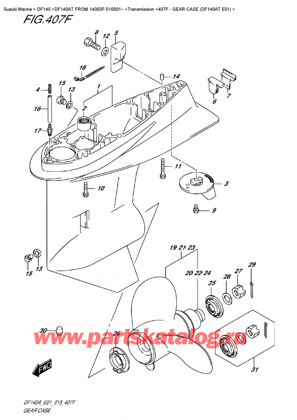   , , SUZUKI Suzuki DF140A TL / TX FROM 14003F-510001~ ,    (Df140At E01)