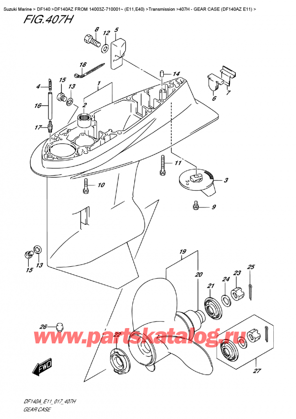 ,    , SUZUKI DF140A ZL / ZX FROM 14003Z-710001~ (E11)  2017 ,    (Df140Az  E11)