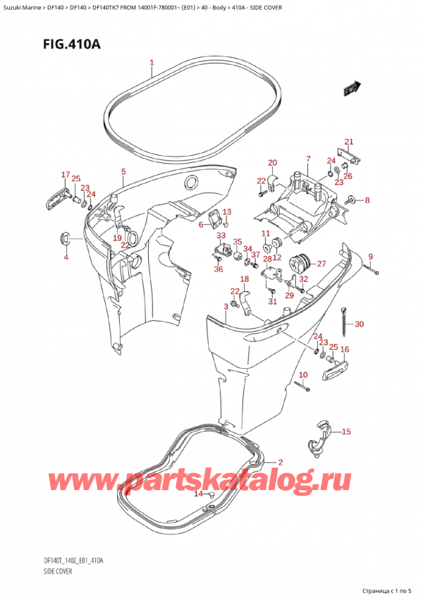  ,   , SUZUKI Suzuki DF140TK7 TX / TXX FROM 14001F-780001~ (E01) - 2007,  