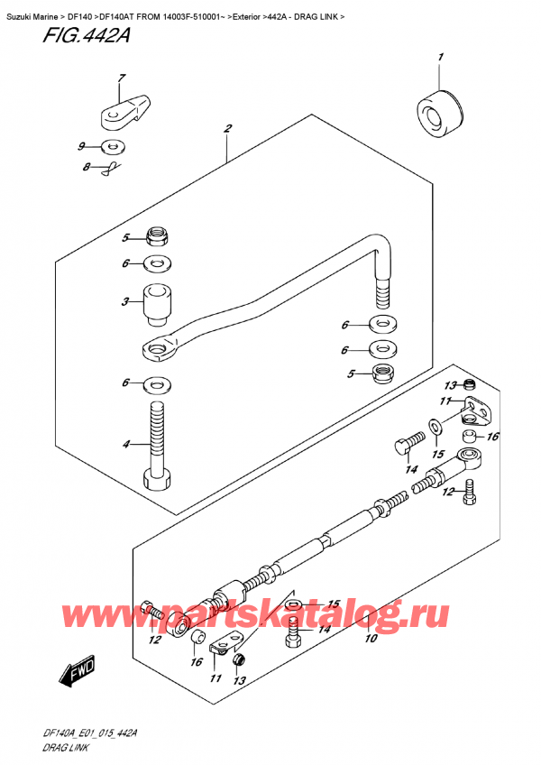  ,   , SUZUKI Suzuki DF140A TL / TX FROM 14003F-510001~ , Drag  Link -  