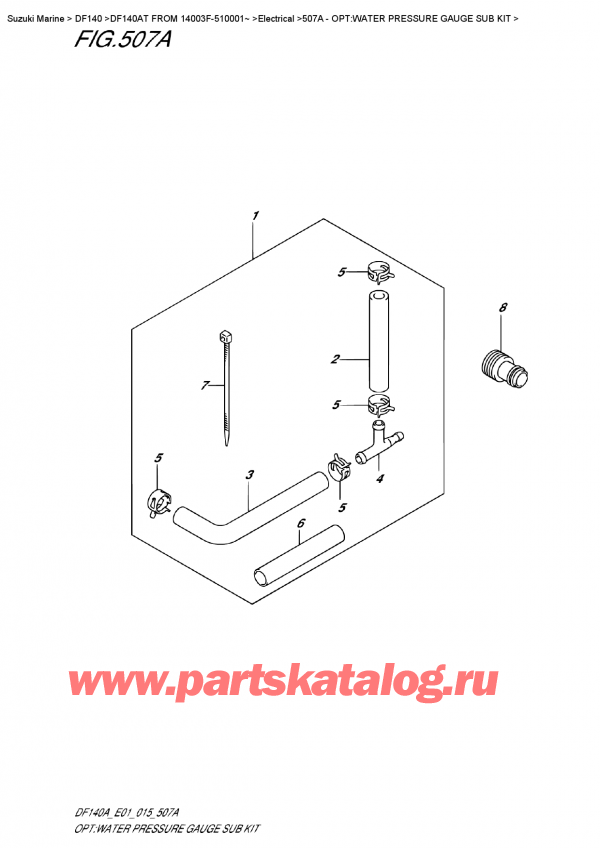  ,    , SUZUKI Suzuki DF140A TL / TX FROM 14003F-510001~ , Opt:water  Pressure    Gauge  Sub  Kit