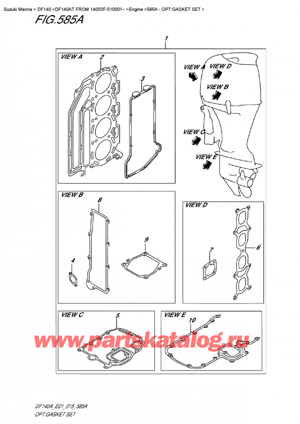  ,   , SUZUKI Suzuki DF140A TL / TX FROM 14003F-510001~   2015 , :  