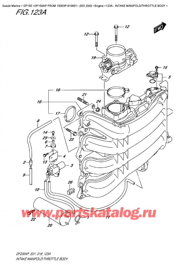  ,   , Suzuki DF150AP L / X FROM 15003P-810001~ (E01)  2018 ,   /  