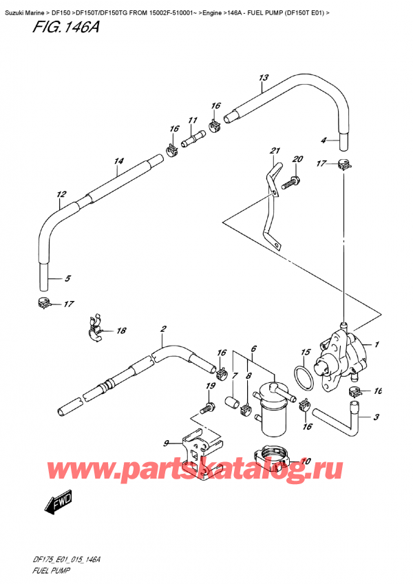  ,    , Suzuki DF150T L / X FROM 15002F-510001~ (E01), Fuel  Pump (Df150T  E01)