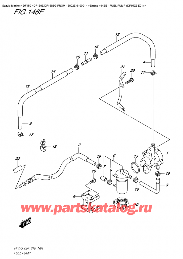  ,   , SUZUKI DF150Z L/X FROM 15002Z-610001~ , Fuel  Pump (Df150Z  E01)