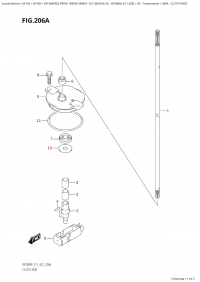 206A  -  Clutch  Rod (206A -  )