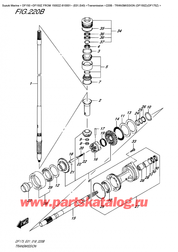 ,    ,  DF150Z L/X FROM 15002Z-810001~ (E01), Transmission (Df150Z)(Df175Z)