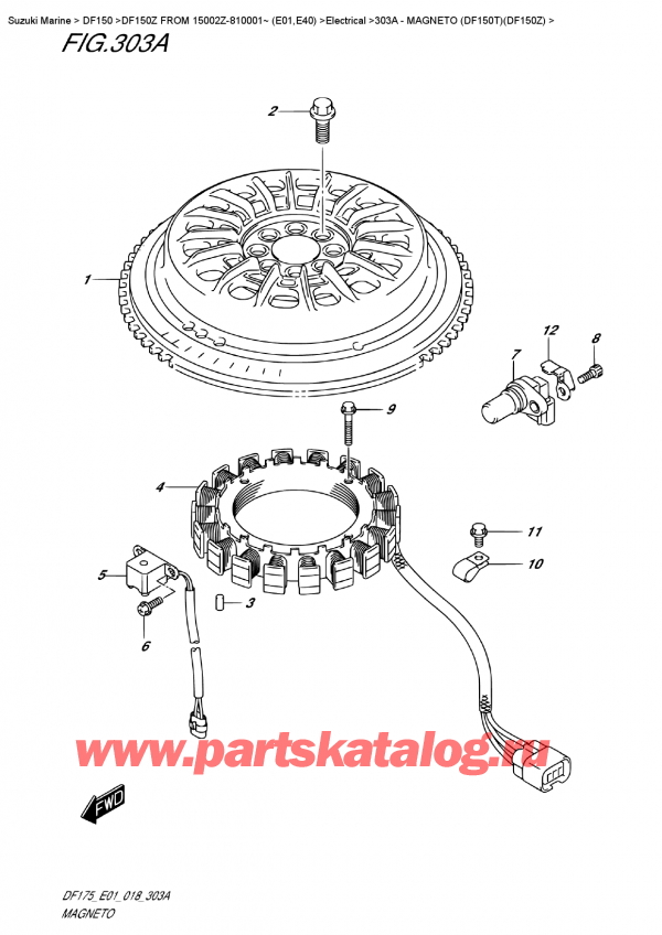  ,   , SUZUKI DF150Z L/X FROM 15002Z-810001~ (E01)  2018 ,  (Df150T) (Df150Z) - Magneto (Df150T)(Df150Z)