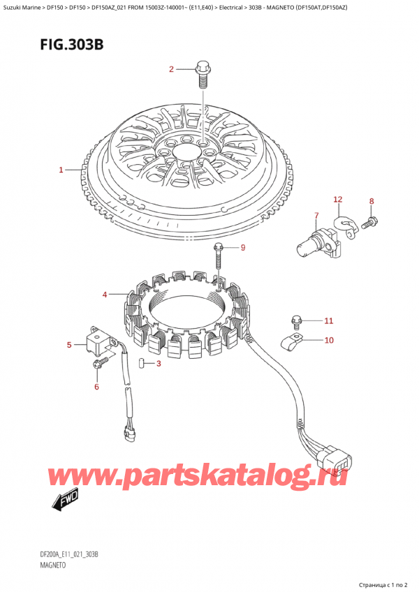 ,   , Suzuki Suzuki DF150A ZL / ZX FROM 15003Z-140001~  (E01 021)  2021 , Magneto (Df150At,Df150Az) /  (Df150At, Df150Az)