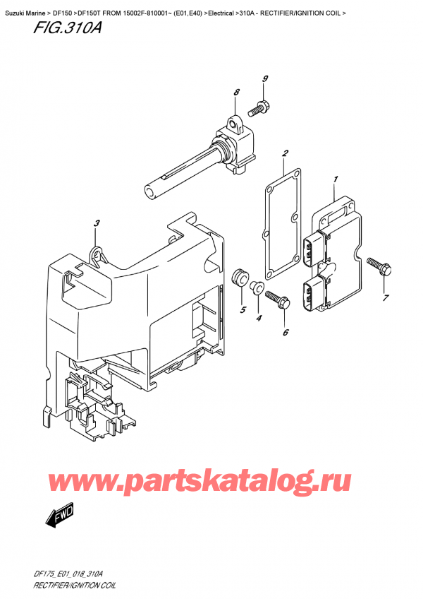 ,   , Suzuki DF150T L/X FROM 15002F-810001~ (E01), Rectifier/ignition  Coil