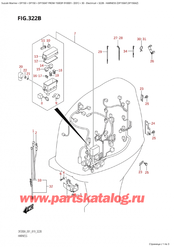  ,   , Suzuki Suzuki DF150A TL / TX FROM 15003F-910001~  (E01 019),   (Df150At, Df150Az)