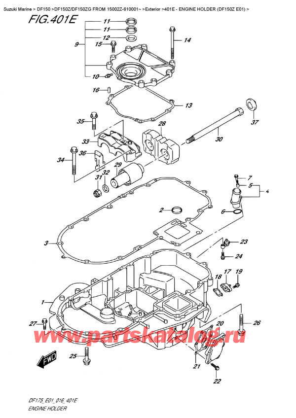  ,   , Suzuki DF150Z L/X FROM 15002Z-610001~ , Engine Holder  (Df150Z  E01) /   (Df150Z E01)