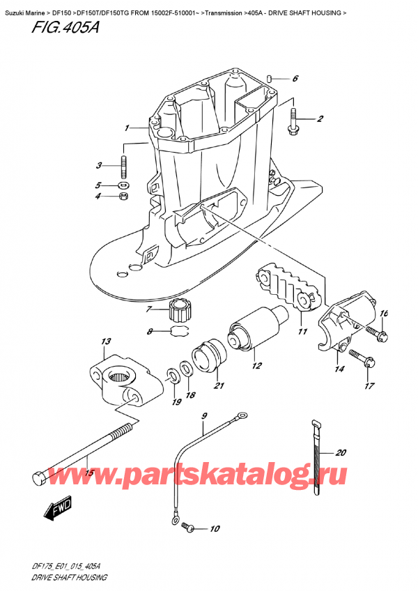 ,   , Suzuki DF150T L / X FROM 15002F-510001~ (E01),    / Drive Shaft Housing