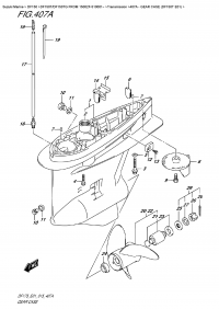 407A  -  Gear Case     (Df150T  E01) (407A -     (Df150T E01))
