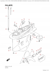 407E - Gear Case  ((Df175At,Df150At):(E01,E11,E40)) (407E -    ( (Df175At, Df150At) : (E01, E11, E40) ))